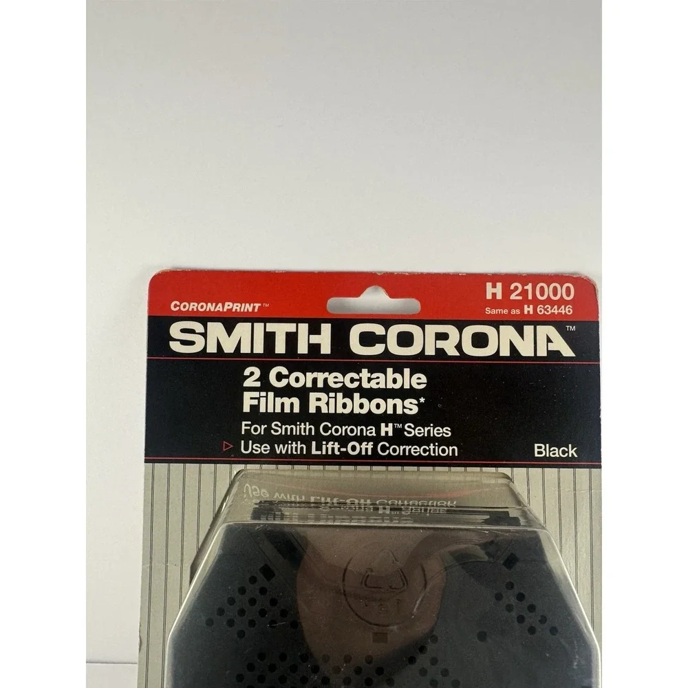 Genuine Smith Corona H Series 21000‎ Correctable Typewriter Ribbons 2 Pack New